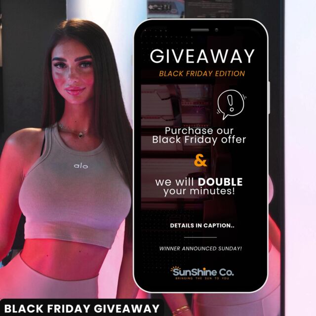 Our BIGGEST SALE OF THE YEAR has gotten even better! 🖤

Shop BUY 1 GET 1 FREE off of all courses and get any bottle of cream just HALF PRICE! 😍

If you have purchased a course then you can enter our giveaway where we will DOUBLE your mins🤩

All you have to do is..

✨like this post & share to your story 
✨follow us 
✨tag 3 friends 

Winner announced Sunday 1st December 🎄🫶🏼

Our ultimate offer is available to buy online or instore until 1st December at midnight. Enjoy and soak up that Vitamin D! 

Tag your tanning bestie! <3

#sale #blackfriday #blackfridaysale #sale